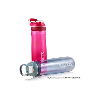 Controllable one-button switch no dead angle design plastic sport water bottles with custom logo