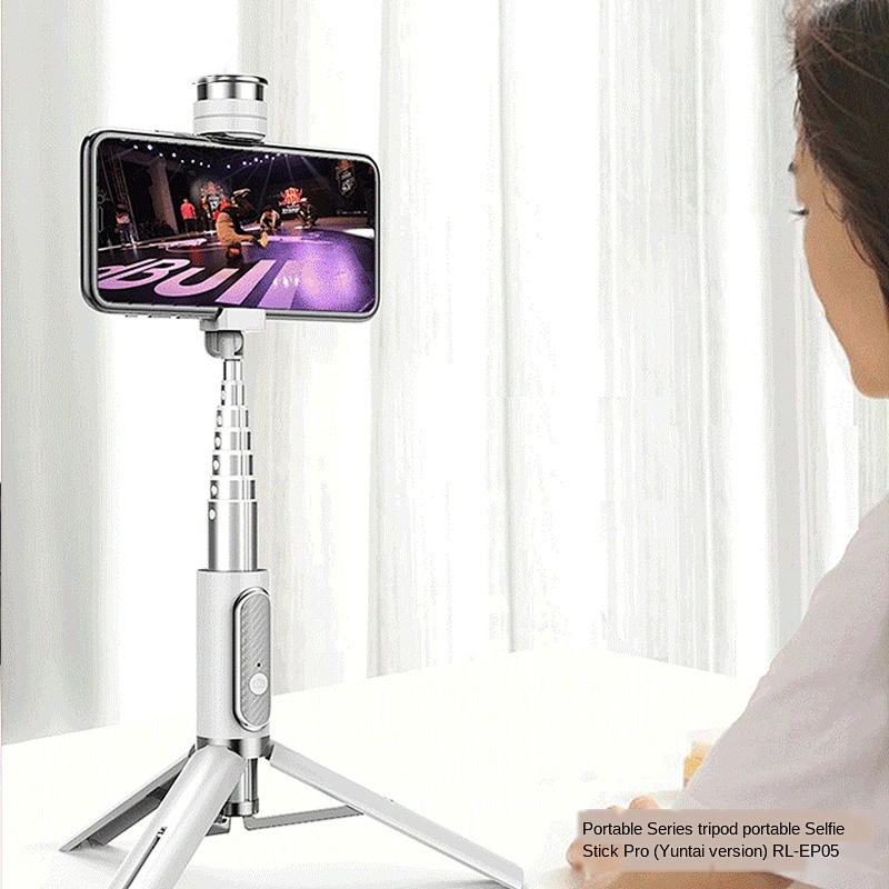 One-piece design separate bluetooth remote control 360-degree rotating mobile phone holder flexible selfie stick tripod