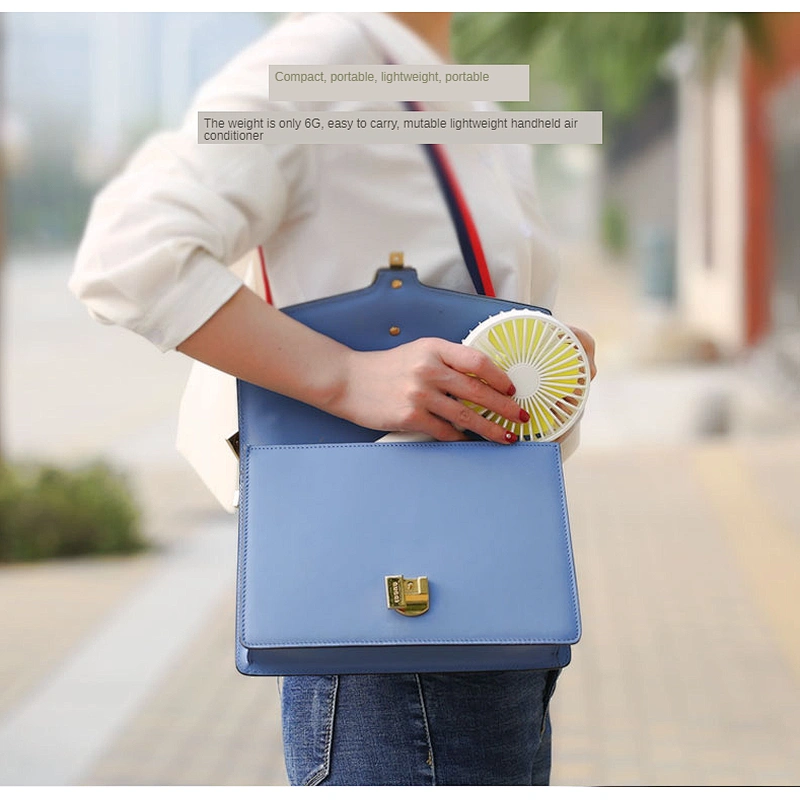 Special hot selling a built-in cosmetic mirror under the base hand battery standing electric fan