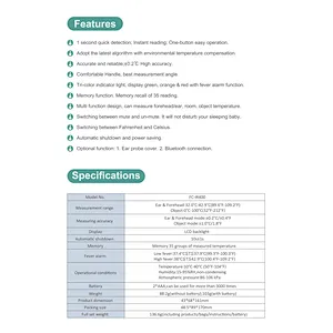 FC-IR400 Forehead  & Ear Infrared Thermometer