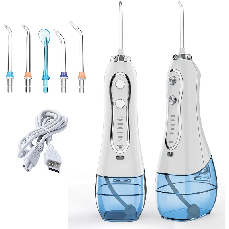 Amazon hot sell 5 mode all in 1 Personal Use Portable Rechargeable Cordless Oral Irrigator Dental Water Flosser