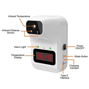 Wall mounted thermometer
