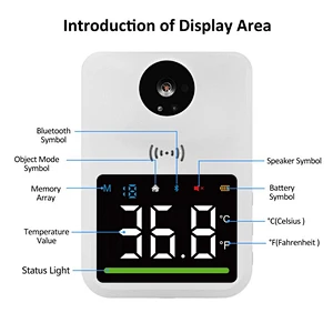 Wall mounted thermometer