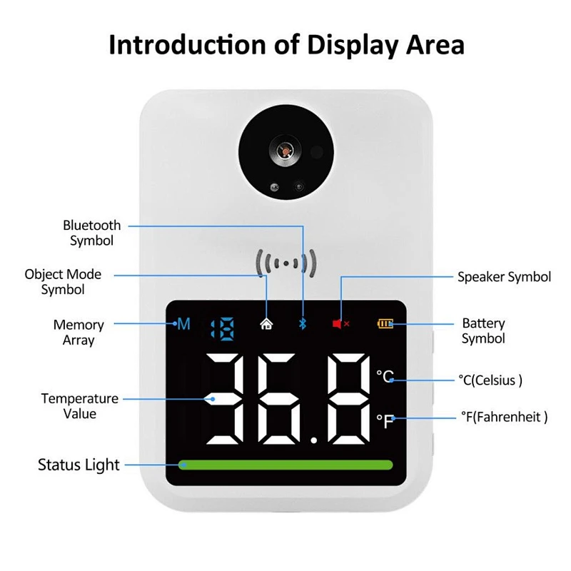 Wall mounted thermometer
