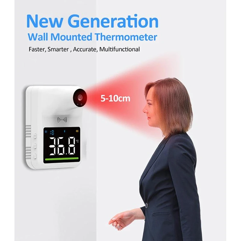 Wall mounted thermometer