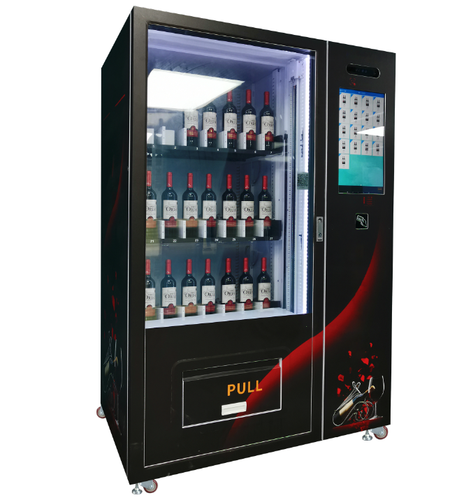 Distributeur automatique de boissons en verre de vin en bouteille de vin rouge Micron avec système de refroidissement et ascenseur