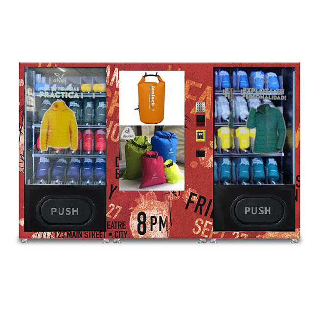 Clothing vending machine with touch screen and card reader payment big capacity raincoat vending machine