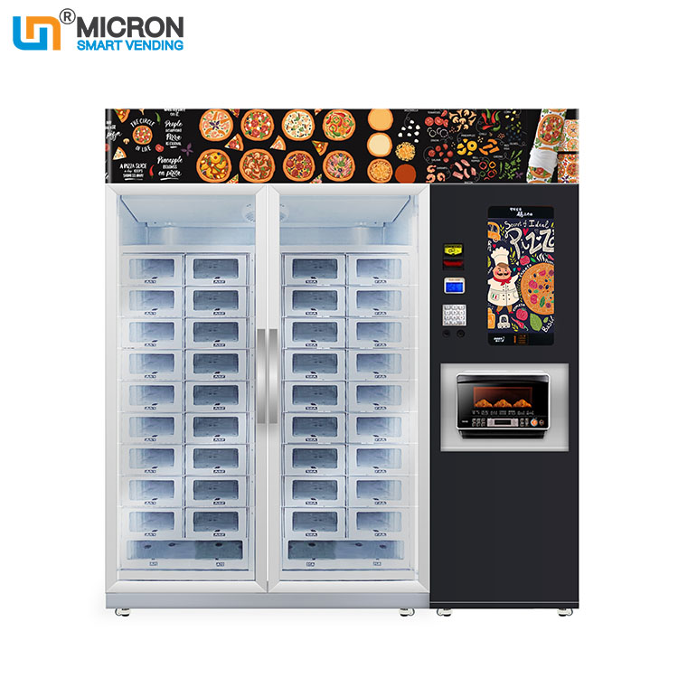 Distributore automatico di pizza calda per alimenti, distributore automatico di armadietti intelligenti con forno a microonde