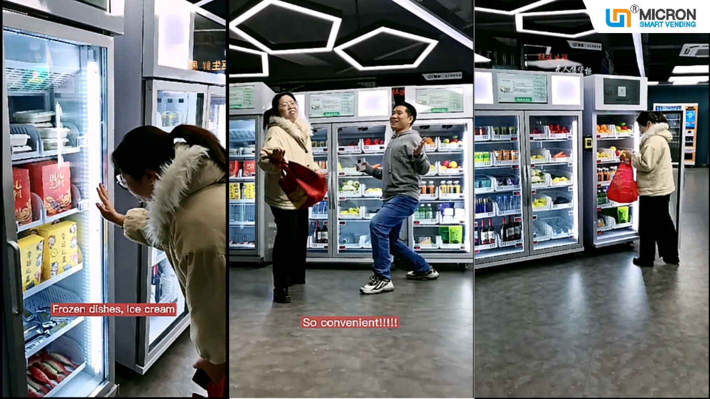 Micron smart fridge vending machine fresh fruit