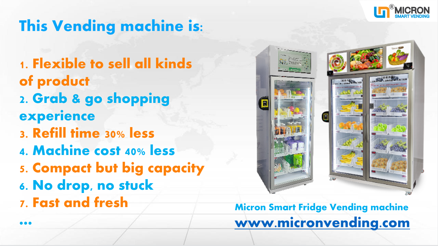 micron smart fridge vending machine for sale