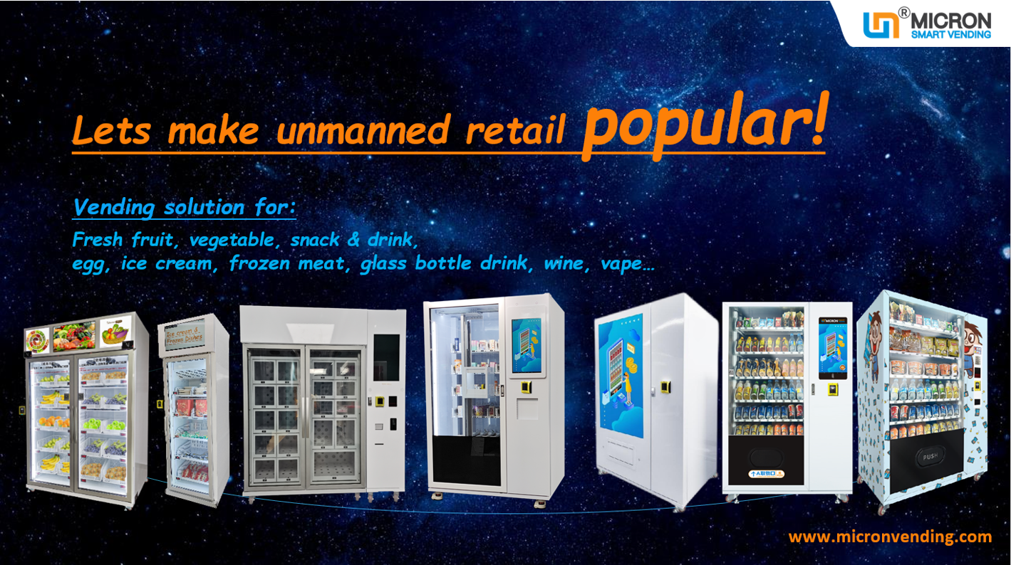 Micron smart fridge vending machine for sale