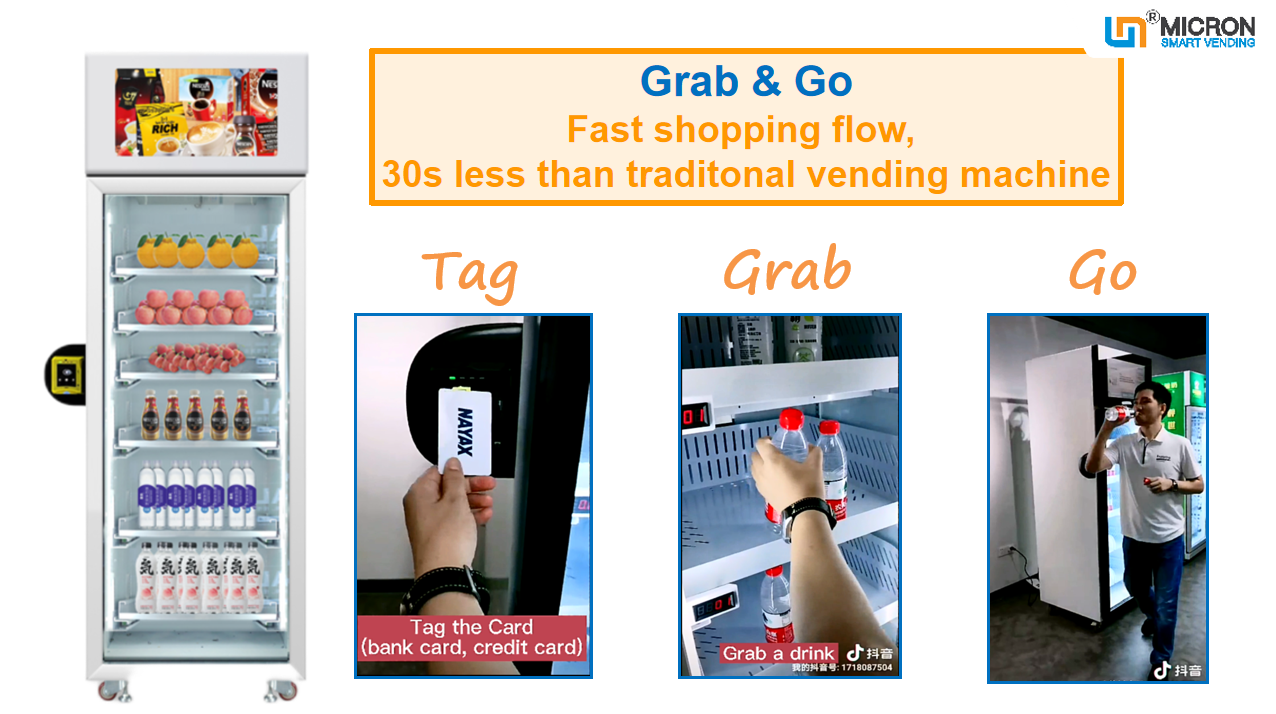 Gravity sense vending machine, smart fridge, drink vending machine, egg vending machine, fruit vending machine