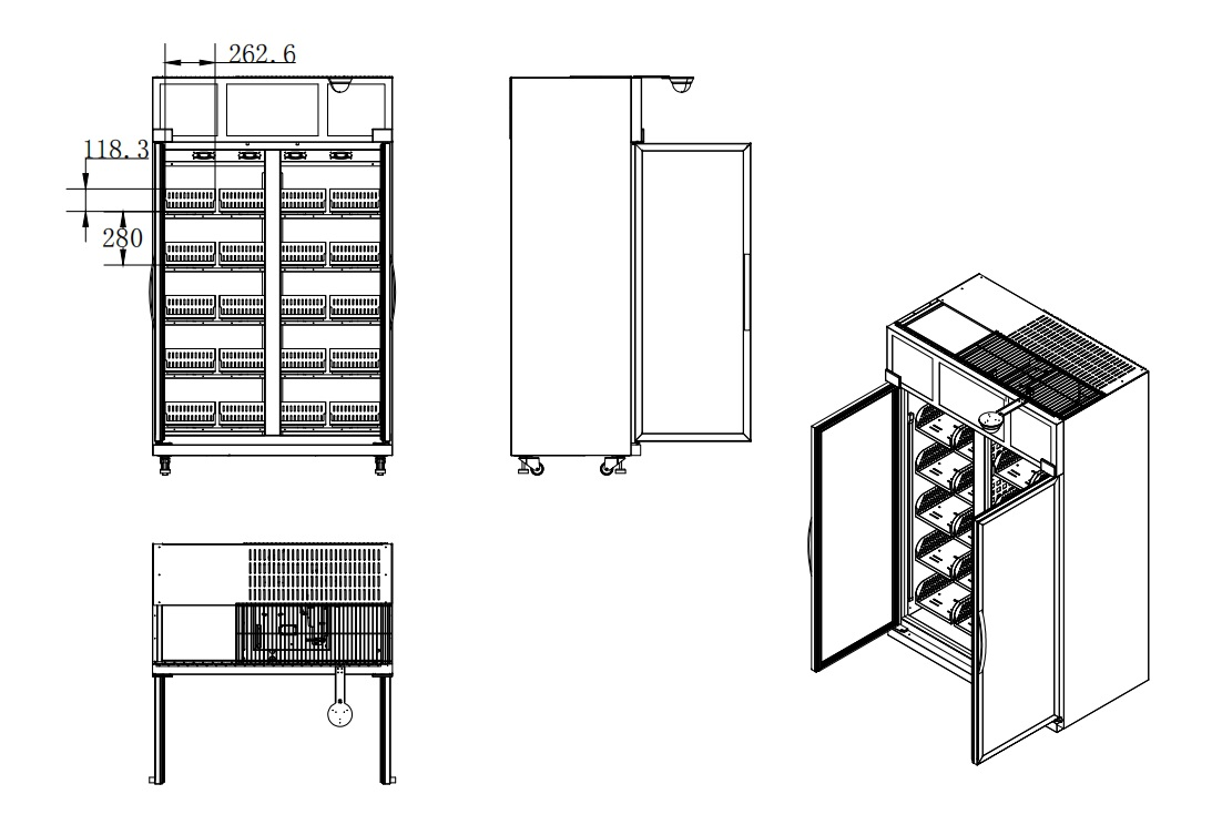 Gravity sense vending machine, smart fridge, drink vending machine, egg vending machine, fruit vending machine