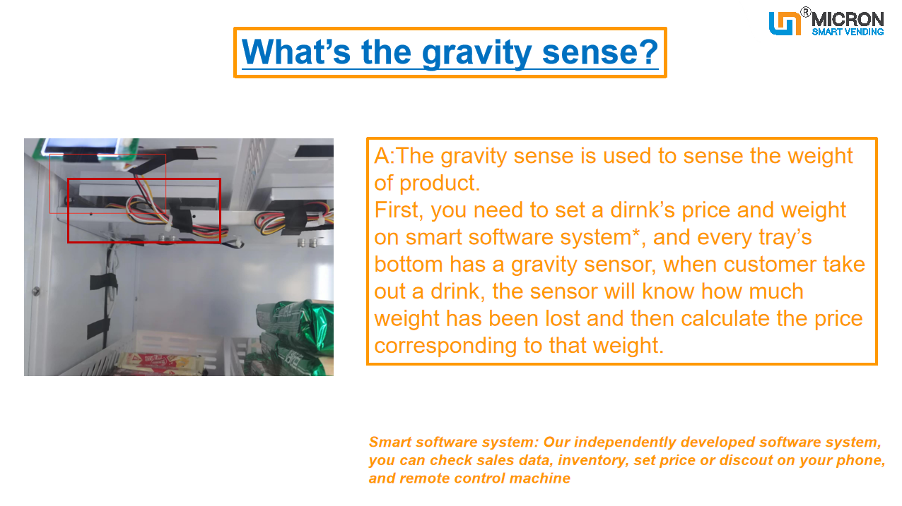 Gravity sense vending machine, smart fridge, drink vending machine, egg vending machine, fruit vending machine