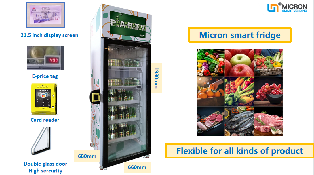 Snack and drink vending machine with cooling system in the office and pantry