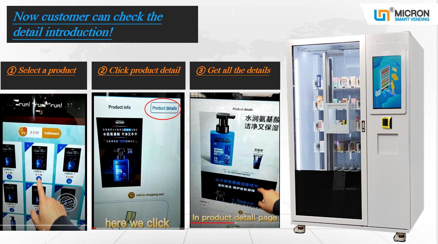 Could we upload our own video/picture to Vending machine screen? What are the features of a smart vending machine?