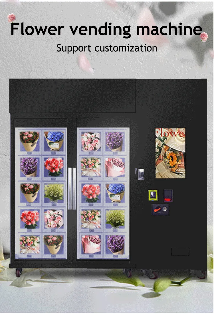 flower vending machine for fresh flower bouquet plant