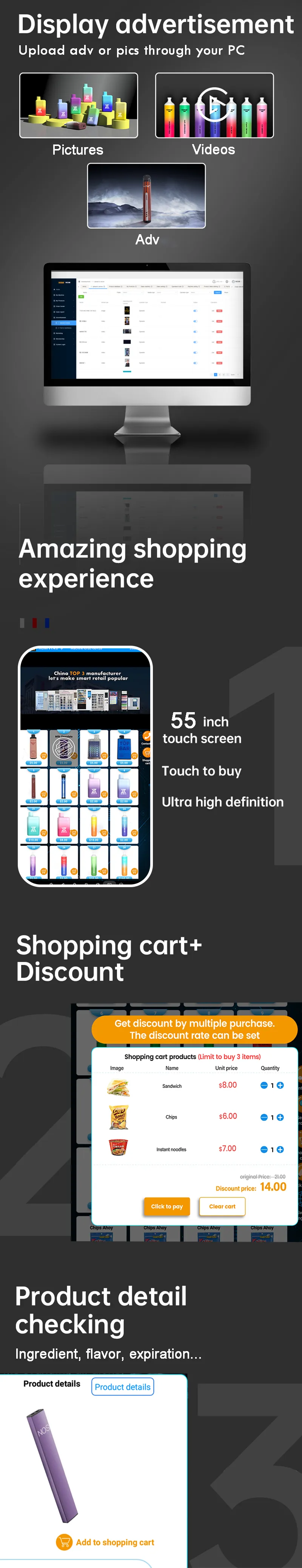 E-cigarette vending machine offer fast and better shopping experience
