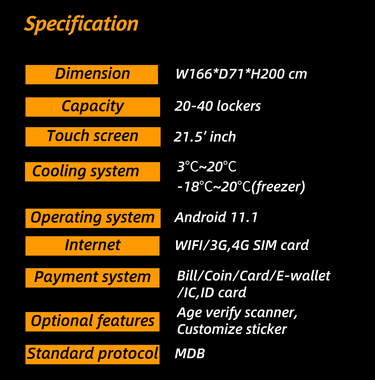Specification of flesh flower vending machine