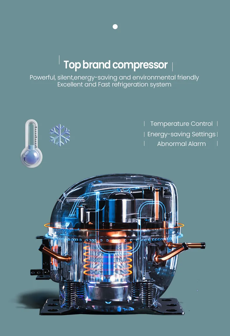 vending machine with top brand compressor
