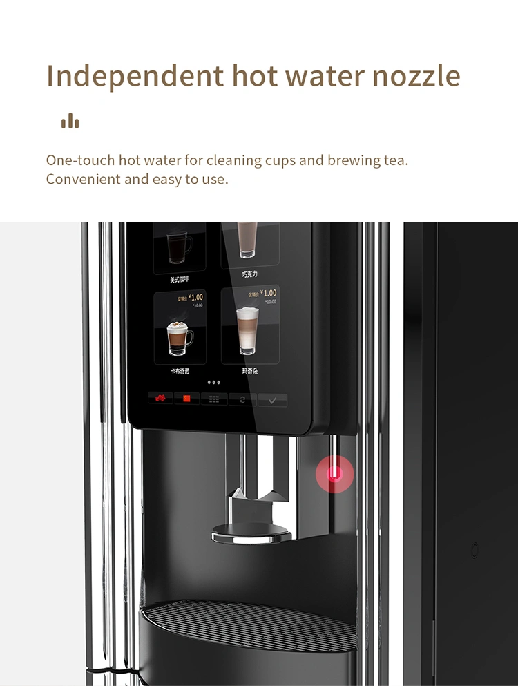 coffee vending machine with hot water