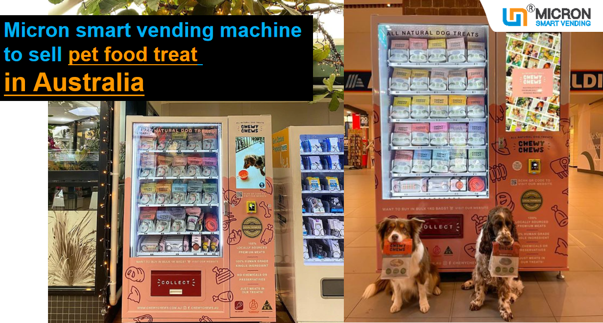 Our combo vending machine in Australia for pet food