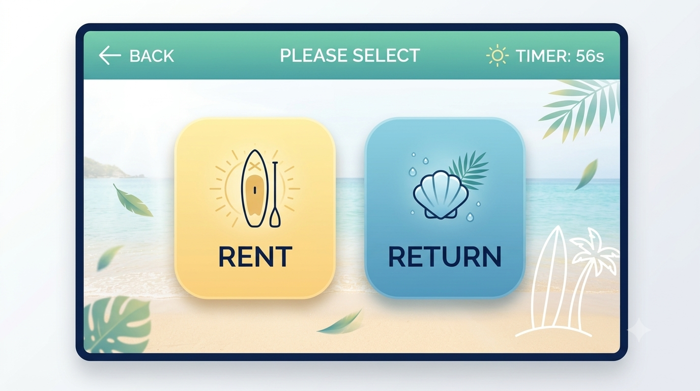 Customer can rent and return by themselves.