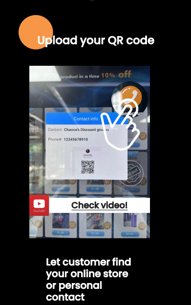 samrt vending machine upload your qa code