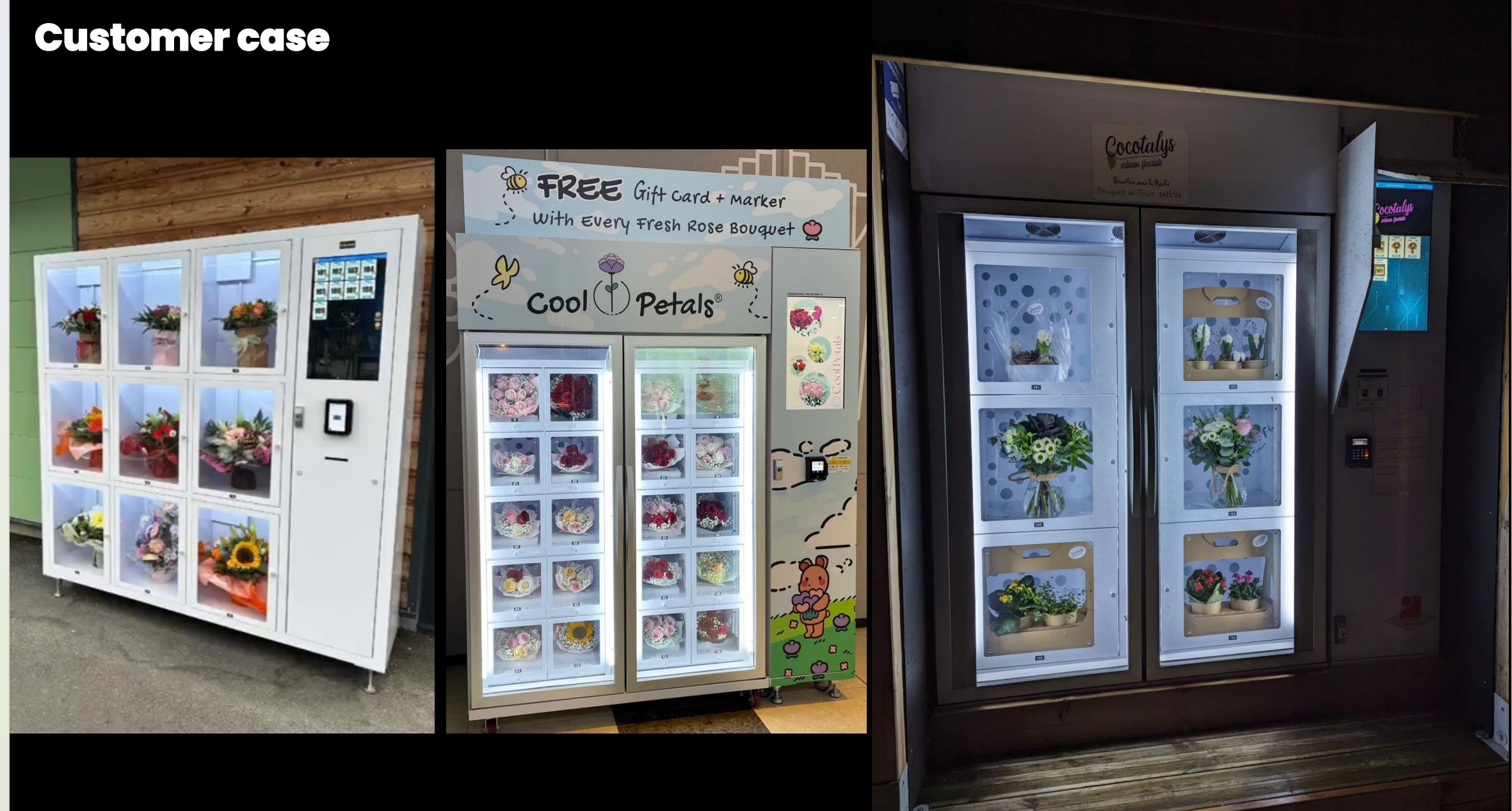 flower vending machine customer case