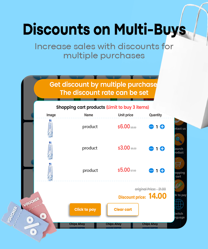 Mineral Water Vending Machine discounts on multi-buys