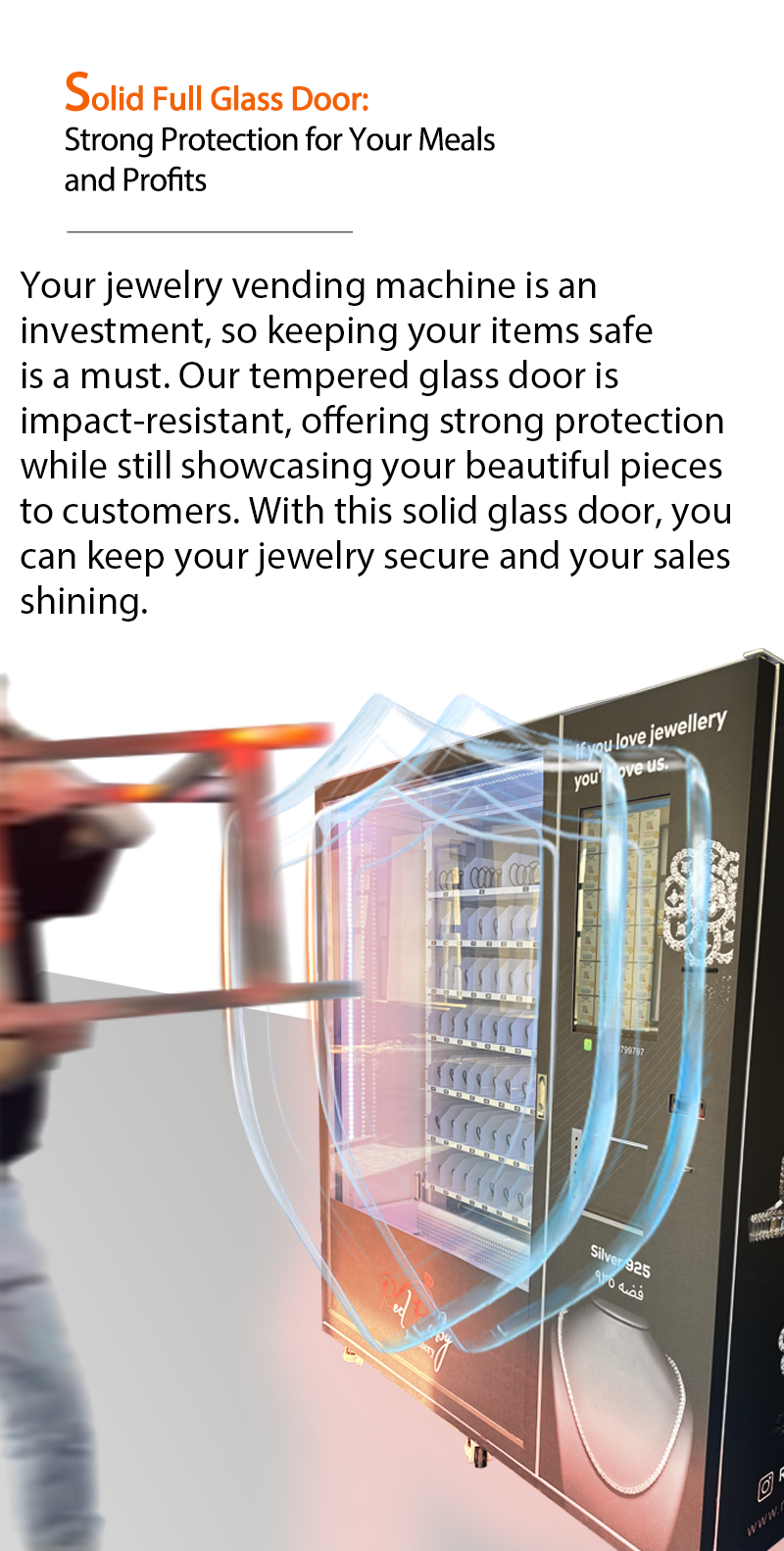 jewelry vending machine have strong protection for your meals and profits