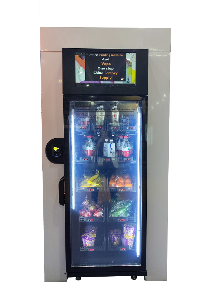 Distributore automatico di frigo intelligente per la vendita di frutta, verdura e uova Distributore automatico di prodotti agricoli con lettore di schede del sistema di raffreddamento
