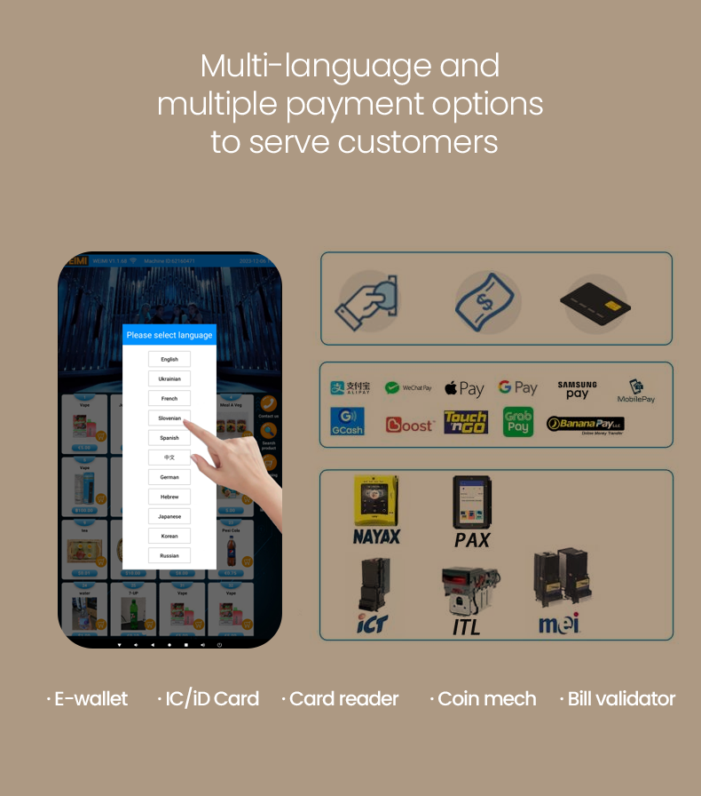 vending machine with multi-payments
