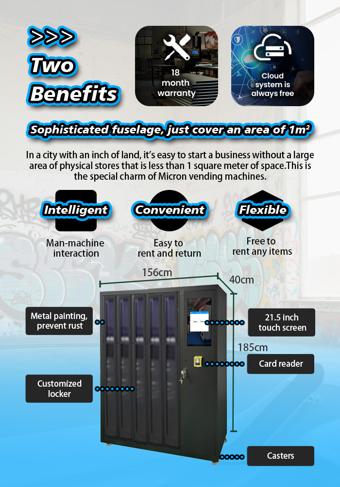 We offer 18 month warranty for this locker vending machine.