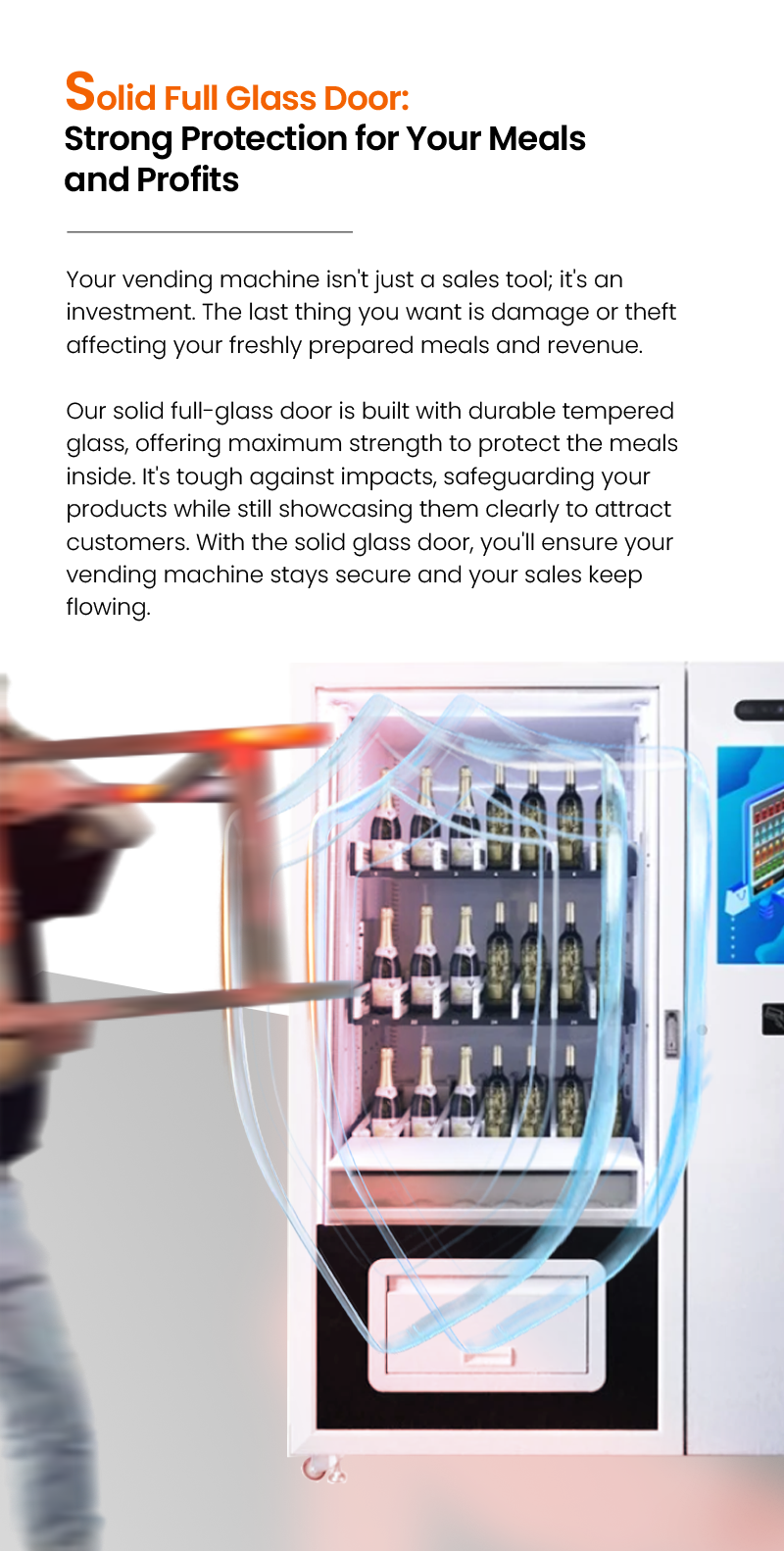 prepared meals vending machine strong protection for your meals and profits
