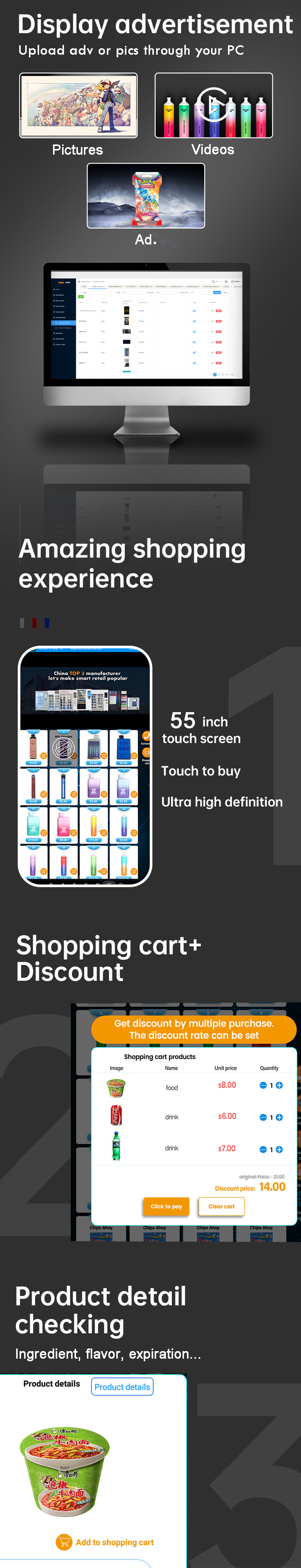 Snacks and Drinks Combo Vending Machine offer fast and better shopping experience