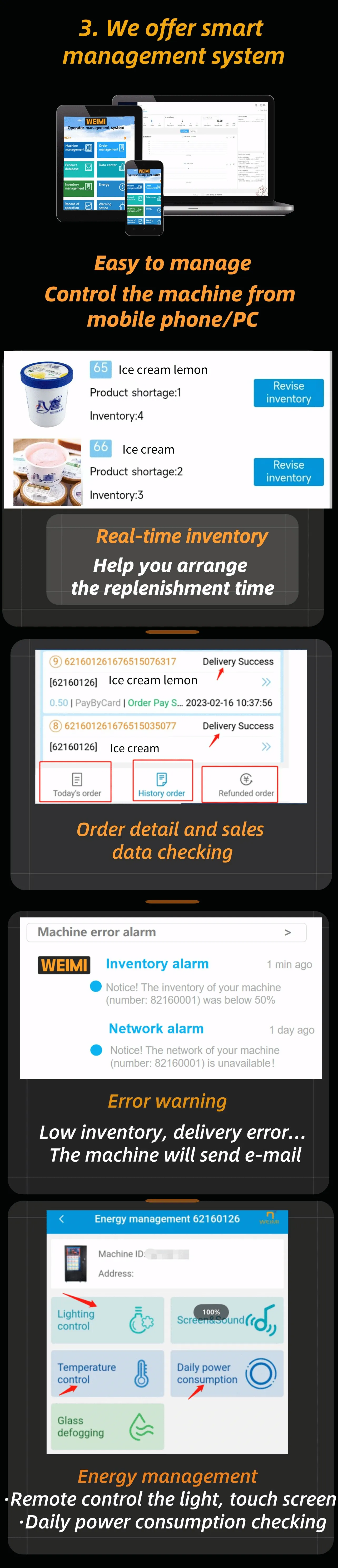 Micron -18℃ freezing ice cream vending machine to sell frozen food, ice cream, frozen meat, this ice cream vending machine can hold 300 ice creams
