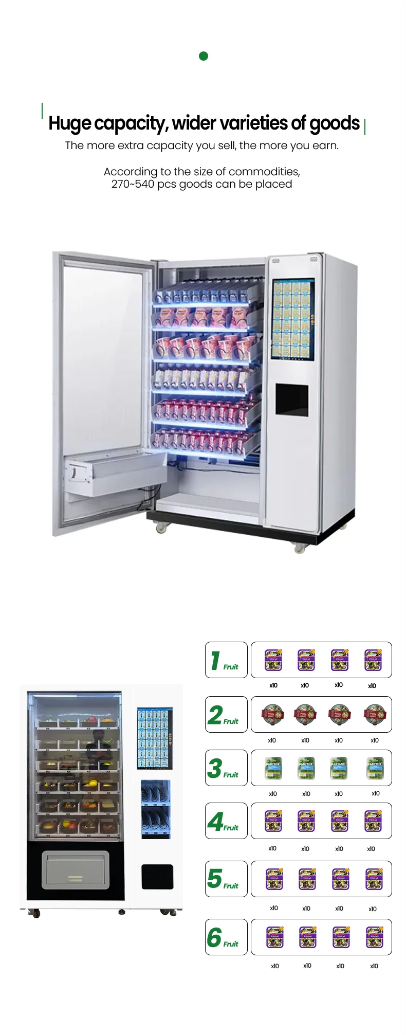 vending machine with huge capacity