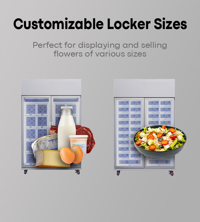 You can customize the locker size of this egg vending machine.