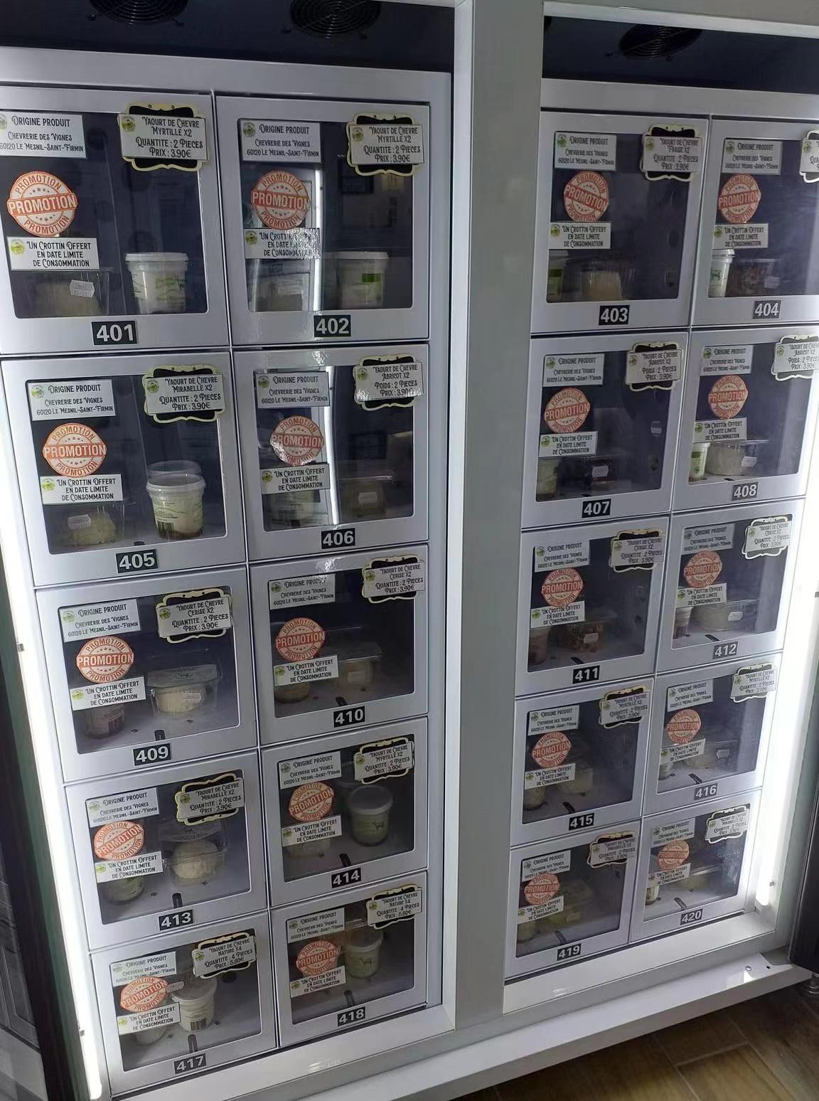 France: Fram product vending machine in France Micron smart cooling locker vending machine