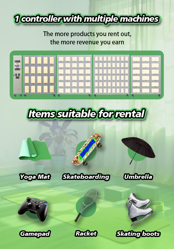 You can customize the size of lockers of this Smart Yoga Mat Rental Locker for Gyms, Studios, Hotels & Wellness Spaces