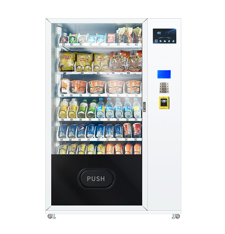 Intelligenter Kombi-Snack- und Getränkeautomat mit Kühlsystem und Fernbedienungssystem. China stellt Direktversorgungsautomaten zum Verkauf her