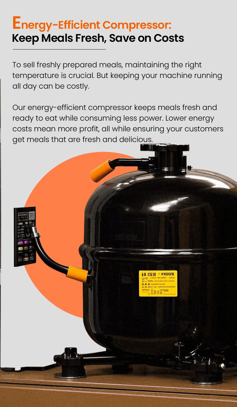 prepared meals vending machine keep meals fresh，save on costs