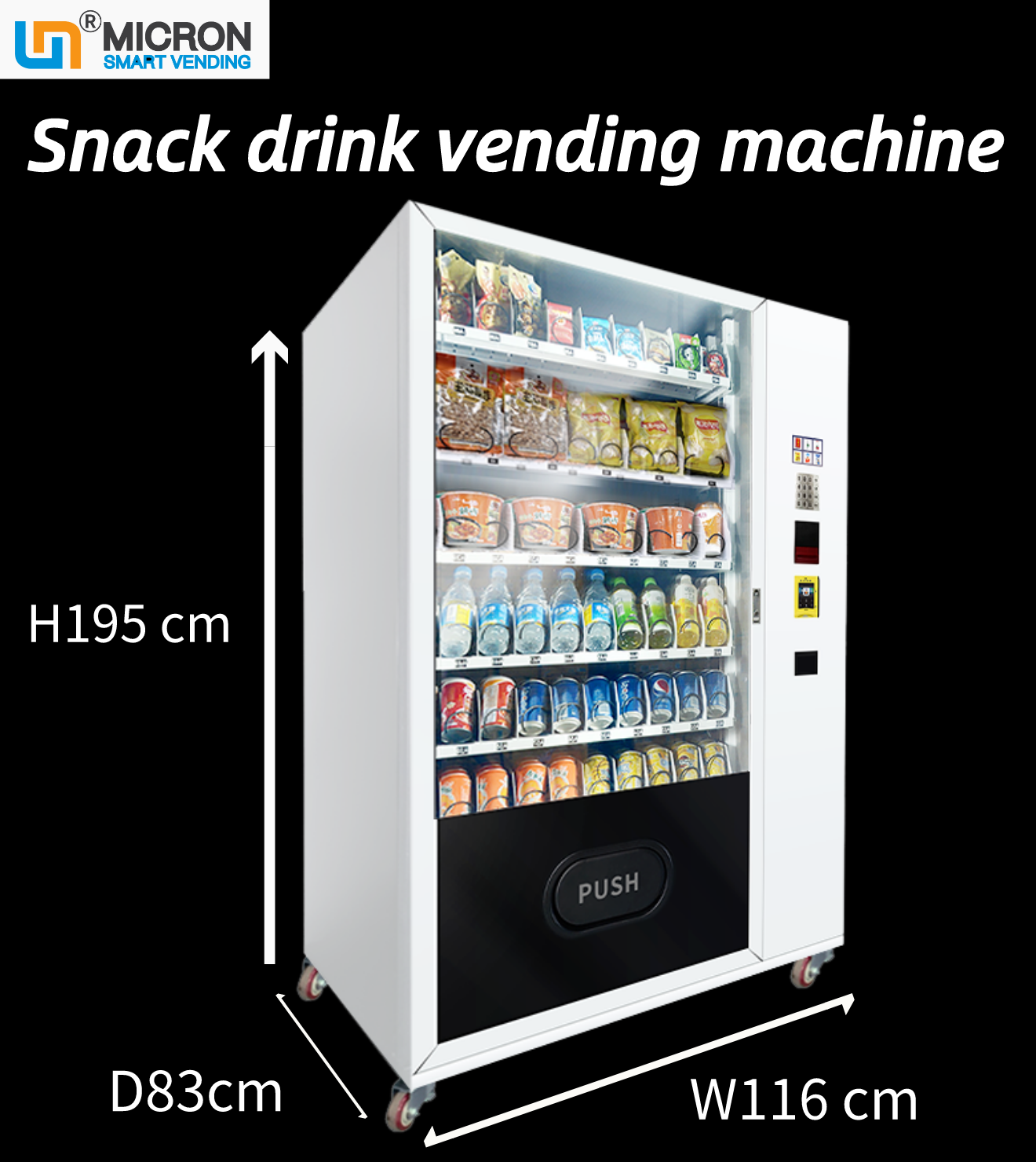 Máy bán đồ ăn nhẹ và đồ uống kết hợp thông minh với hệ thống làm mát và hệ thống điều khiển từ xa Trung Quốc sản xuất máy bán hàng tự động cung cấp trực tiếp để bán