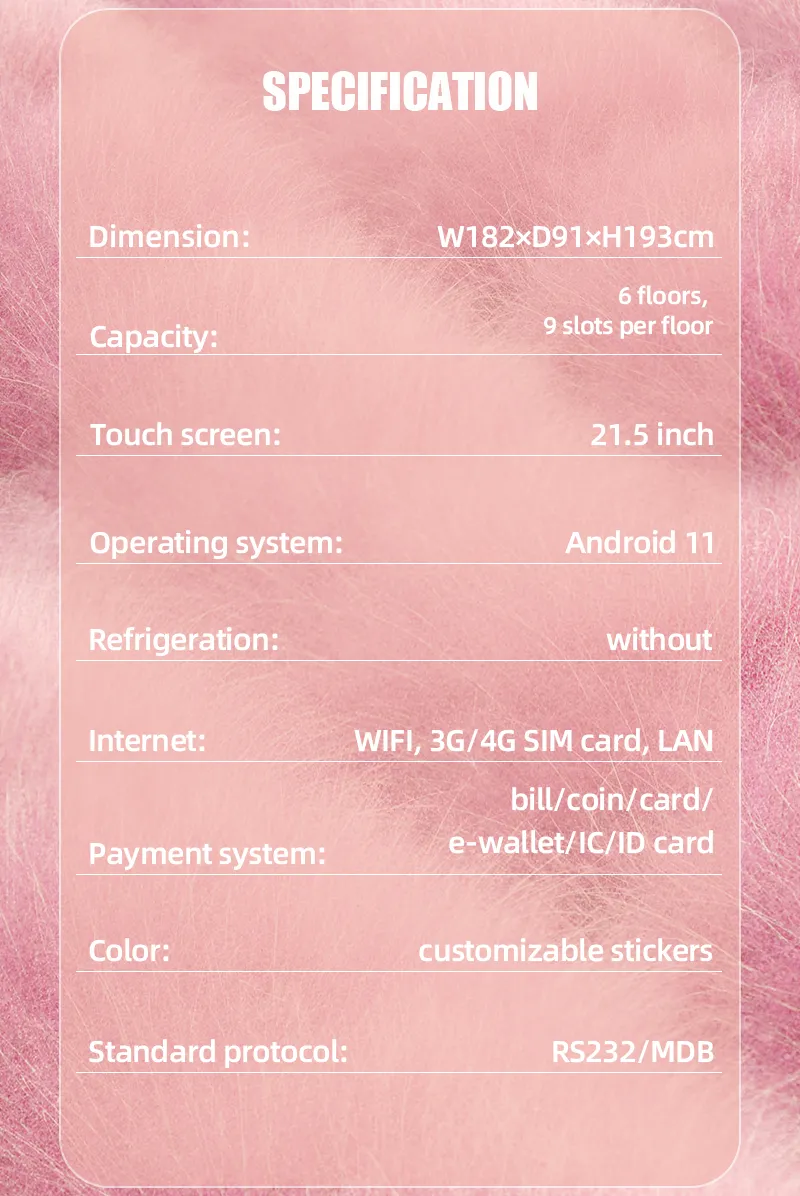 cosmetic beauty vending machine with display shopping window