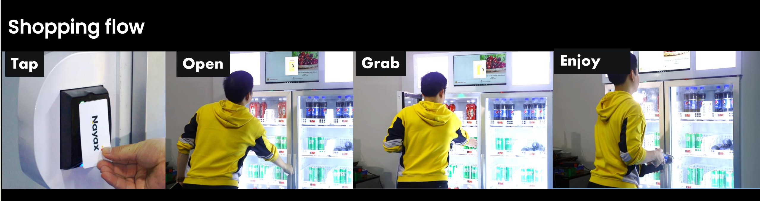ai vending machine shopping flow
