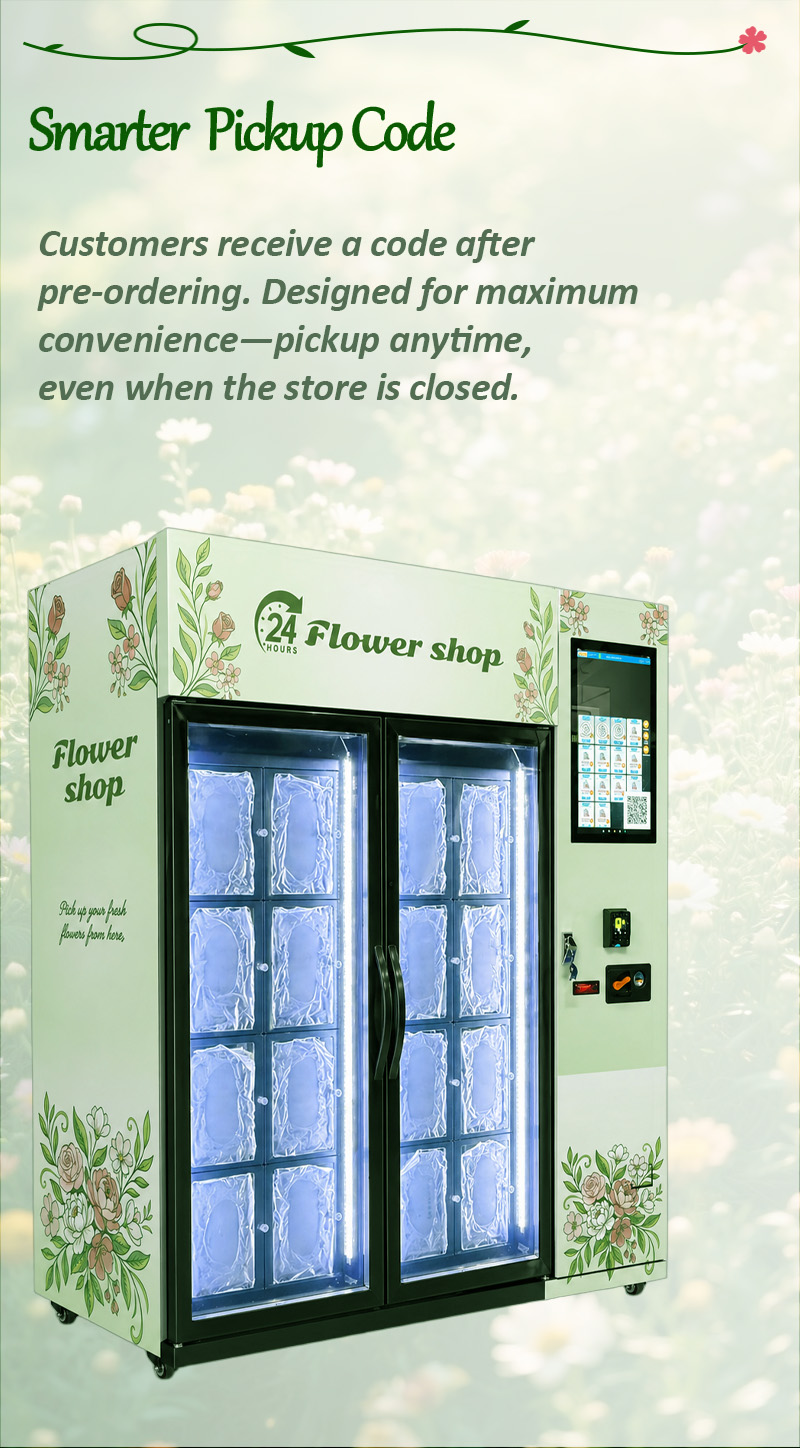 You can set a pickup code to let customers collect flowers by themselves.