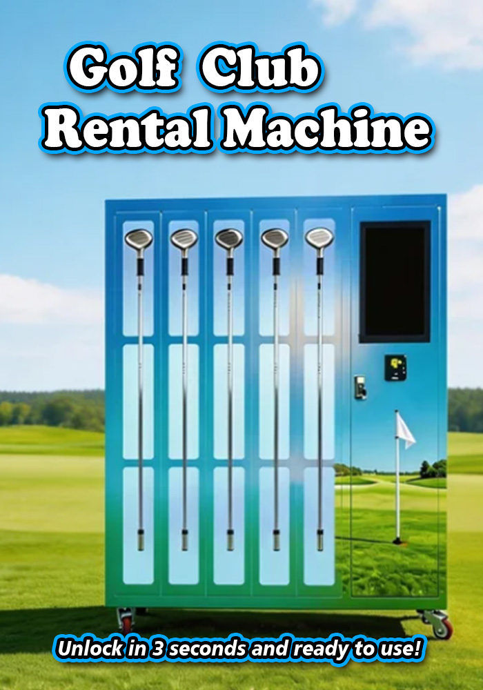 Smart Golf Club Rental Locker for Courses, Resorts, and Tourist Destinations