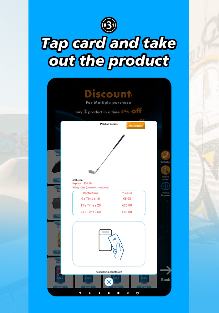 Smart Golf Club Rental Locker for Courses, Resorts, and Tourist Destinations