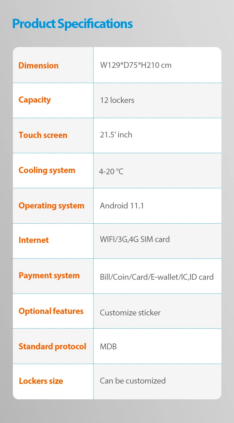 Hardware features of weimi flower vending machine